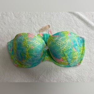Victorias Secret multicolored lace push-up  bra size 38C. Only worn once.